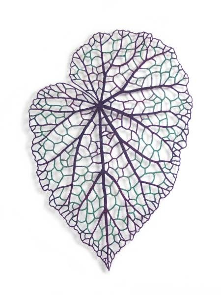 Meredith Woolnough, Begonia Leaf, Coral Sculpture, Leaf Artwork, Creative Textiles, Paper Embroidery, 자수 디자인, Natural Forms, Leaf Art