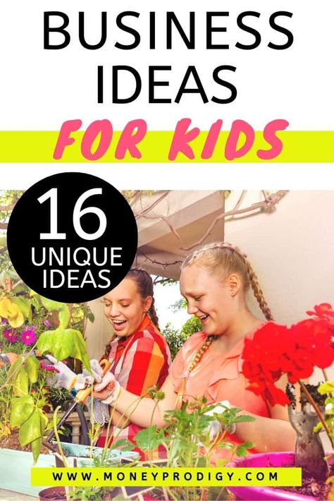 16 Kids Business Ideas to Make Some Money (Good Kid Business Ideas) Entrepreneur Ideas For Kids, Kidpreneur Ideas, Kid Business Ideas, Kids Business Ideas, Young Entrepreneur Ideas, Kid Entrepreneurs Ideas, Entrepreneur Kids, Entrepreneur Books, Entrepreneur Ideas