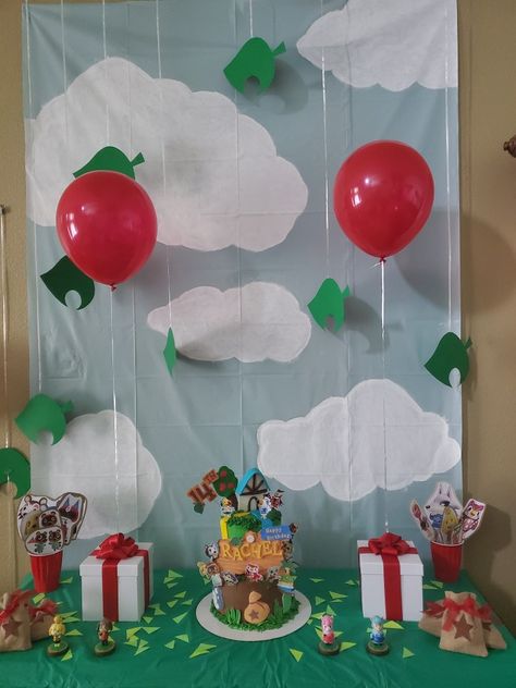 Party Decorations Acnh Birthday, Acnh Birthday Party Ideas, Party Animal Crossing, Animal Crossing Decorations Party, Animal Crossing Birthday Party Decor, Acnh Birthday Party, Animal Crossing Cupcakes, Animal Crossing Themed Party, Animal Crossing Party Decorations