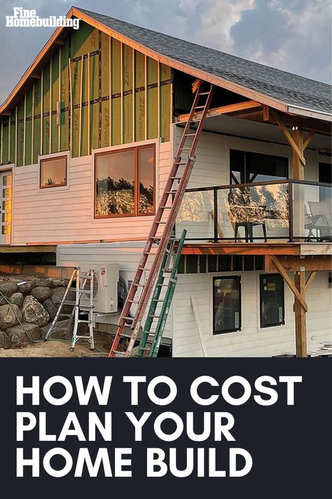 Understand the difference between estimating and cost planning, and don't let your sweat equity evaporate into budgeting mistakes. Owner-builder Ian Schwandt describes the cost planning that went into his single-family home build in 2021. House Building Process, Build Cheap House, How To Build A House Step By Step, How To Build Your Own House, Cost To Build A House Calculator, How To Build A House, Building A House On A Budget, Steps To Building A House, Building Your Own Home