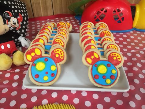 O Toodles!!! Sugar cookies by Elisa Sparks Mickey Mouse Clubhouse Birthday Party Mickey Party Desserts, Mickey Mouse Birthday Pictures, Mickey Mouse Clubhouse Desserts, Girly Mickey Mouse Clubhouse Party, Mickey Mouse Clubhouse Treats, Two Year Old Mickey Mouse Birthday Party, Mickey Mouse Club House 1st Birthday, Mickey Mouse Clubhouse Cupcakes, Oh Toodles Birthday Boys