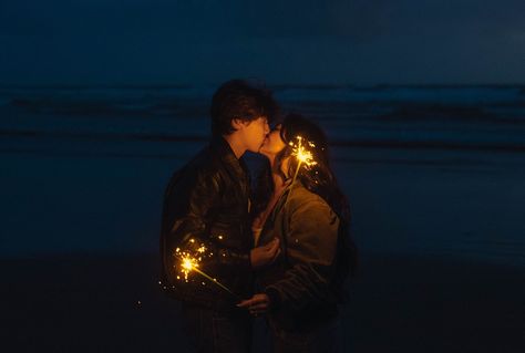 Audrie + Brady on the Oregon Coast 🎥 • • hosted by: @karalaynebeckerphotography & @sona.co.photo • Movie scenes, screen grabs, passion, sparks, sparklers, cigarette shoot, moody photography, cinematic, cinematography, Oregon photographer, Colorado couples photographer, documentary style photography, storytelling Cinematic Photography Couple, Night Couple Photography, Lights Backyard, Blue Hour Photography, Prenuptial Photoshoot, Documentary Style Photography, Photography Storytelling, Photography Cinematic, Dream Relationship