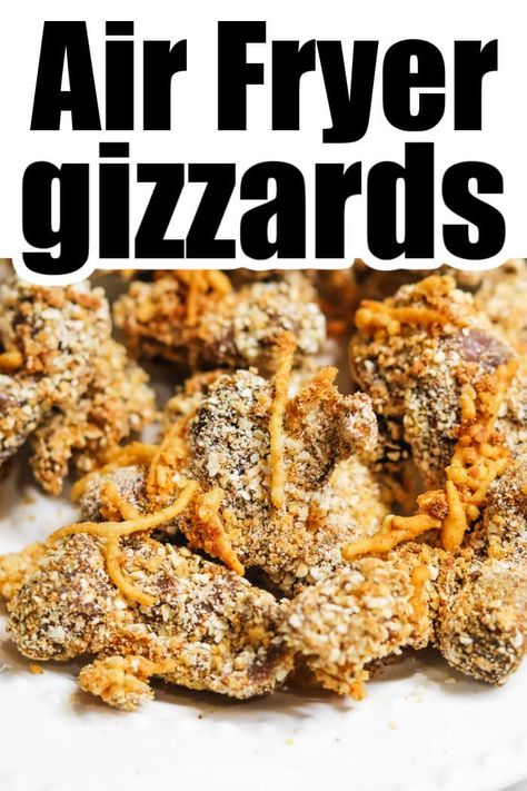 Air Fryer Chicken Gizzards, Gizzards In Air Fryer, Fried Gizzards Recipe, Fried Gizzards, Reheat Fried Chicken, Gizzards Recipe, Chicken Gizzards, Reheat Chicken, Ninja Recipes