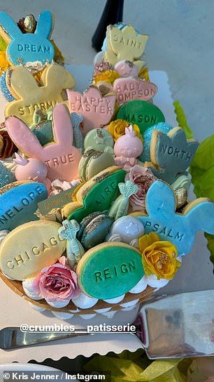 Kardashian Easter, Khloe Kardashian And Tristan, Family Easter, Jenner Family, Birthday Party Theme Decorations, Baby Easter, Kendall And Kylie Jenner, Kris Jenner, Cake Designs Birthday