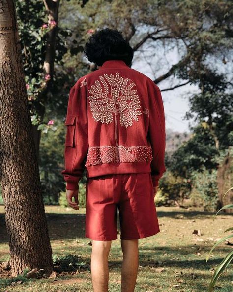 PERTE D’EGO on Instagram: "“Tree of life” hand embroidered bomber jacket available now on our webstore ♥️ 
Limited to 50 pieces ✨" Pre Fall 2023, Aesthetic Outfits Men, Indian Men Fashion, Mens Casual Dress Outfits, Korean Dress, Mens Casual Dress, Bomber Jackets, Embroidered Jacket, Pre Fall