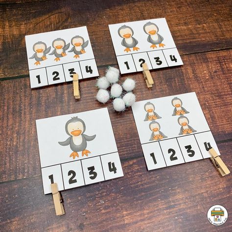 Penguin Counting Preschool, Penguin Activity Preschool, Penguin Preschool Activities, Polar Activities, Penguin Preschool, Penguin Life Cycle, Penguin Math, Preschool Skills, Penguin Activities