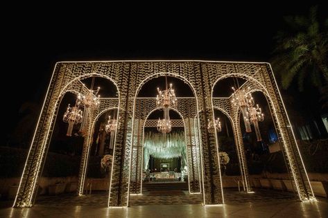 Mughal Inspired Wedding Decor, Wedding Gate, Golden Decor, Wedding Background Decoration, Wedding Entrance Decor, Desi Wedding Decor, Luxury Wedding Decor, Mehndi Decor, Wedding Photo Gallery