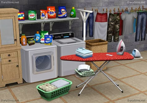 Laundry Decor Set [The Sims 3] Sims 3 Rooms, Sims 3 Cc Furniture, Sims 3 Furniture, Sims 3 Ideas, Sims 3 Cc Clothes, Sims3 Cc, Sims 3 Cc Finds, Sims 3 Custom Content, Sims 3 Mods