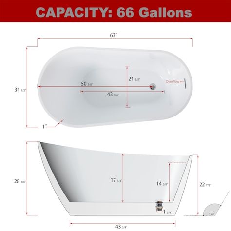 CASAINC Bathtub 31-in x 63-in White Acrylic Oval Freestanding Soaking Bathtub Drain (Left Drain) in the Bathtubs department at Lowes.com Wooden Bathroom Vanity, Wooden Bathroom Cabinets, Stainless Steel Bathroom Vanity, Floating Shelf With Drawer, Floating Drawer, Best Bathtubs, Stone Bathtub, Black Sink, Bathtub Drain