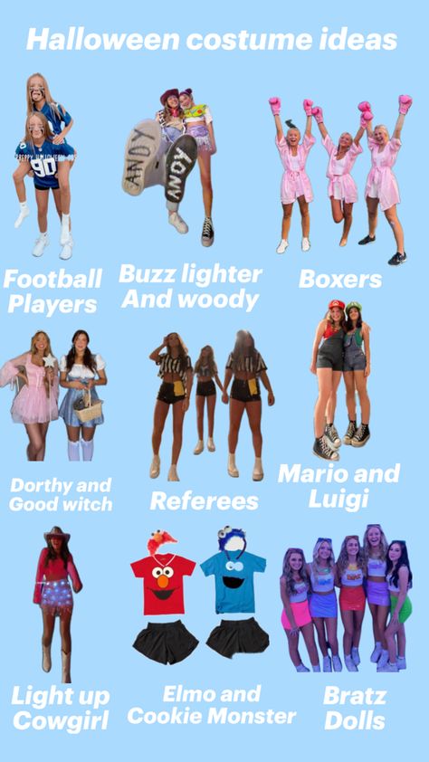 5th Grade Halloween Costumes, Cute Coustems Ideas, Halloween Costumes Middle School, 2 Ppl Halloween Costumes, Halloween Costumes School Appropriate, Cute Halloween Group Costumes, Two Person Halloween Costumes Bff, Costume Ideas For 2 Friends, High School Halloween Costumes