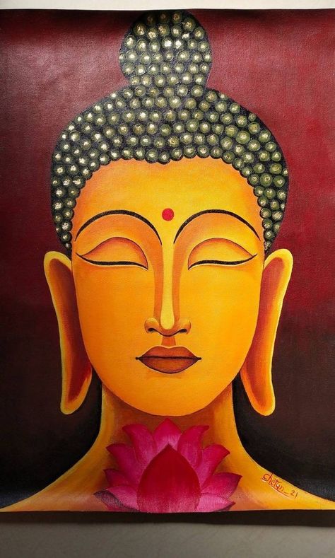 Lord Buddha Acrylic Painting, Lord Buddha Canvas Painting, Canvas Painting Of Buddha, Canvas Pencil Drawings, Buddha Painting Canvas Living Rooms, Buddha Acrylic Painting Canvases, Acrylic Painting For Home Decor, Gautam Buddha Painting Canvases, Buddha Art Painting Acrylics