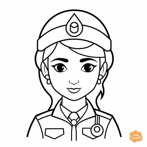 illustration of First-responders saving the day Mandala Turtle, First Responders, Free Activities, Police Officers, Fantasy Fairy, Save The Day, Free Kids, Coloring Pages For Kids, Coloring Page