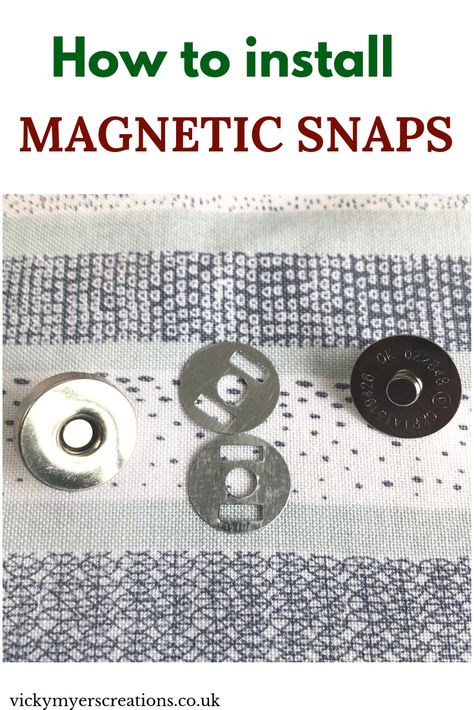 Does your sewing pattern tell you to insert a magnetic snap? Here is an easy tutorial on how to install magnetic snaps for any sewing project. Magnetic snaps make the perfect closure for bags Lazy Girl Designs, Purse Sewing, Sew Your Own Clothes, Gift Jar, Bag Hardware, Diy Bags Purses, Tote Bags Sewing, Sew Easy, Diy Tote Bag