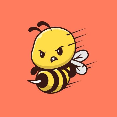 Cute bee attack cartoon character. anima... | Premium Vector #Freepik #vector #flower #food #baby #summer Rocket Cartoon, Beach Cartoon, Aesthetic Health, Coffee Cartoon, Tattoo Health, Rainbow Cartoon, Bee Drawing, Cat Hug, Cartoon Bee