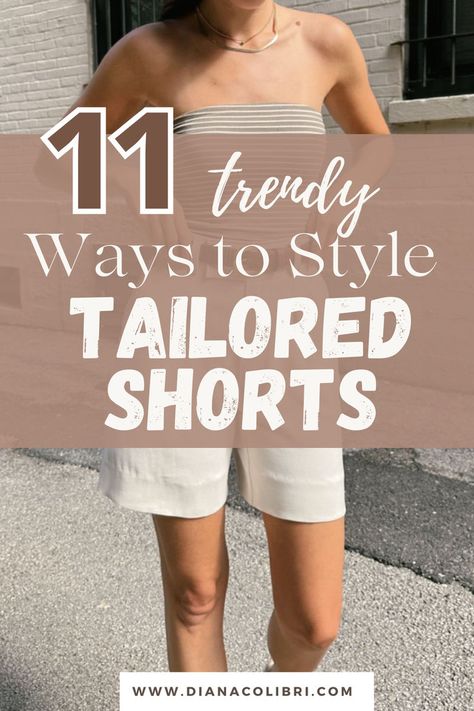 tailored trouser short outfit ideas Shorts For Work Outfit, Summer Work Outfits Shorts, Trouser Shorts Outfit High Waist, How To Dress Up Shorts, Black Tailored Shorts Outfit, Tailored Shorts Outfit Women, Black Trouser Shorts Outfit, Trouser Shorts, Dressy Shorts Outfits Women