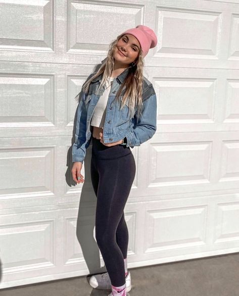 Pink beanie 
Jean jacket 
Instagram poses 
Instagram post
Instagram inspo 
Outfit inspo Classy Beanie Outfit, Pink Nikes Outfit Casual, Light Pink Beanie Outfit, Bright Beanie Outfit, Hot Pink Beanie Outfit, Beanie Looks Street Styles, Pink Carhartt Beanie Outfit, Gray Beanie Outfit, How To Style A Beanie