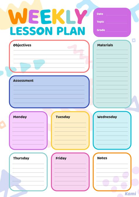 Lesson Plan Format Preschool, Weekly Lesson Plans For Toddlers, Daycare Lesson Plans For Toddlers, Homeschool Essentials, Toddler Lesson Plans Template, Preschool Weekly Lesson Plans, Teacher Lesson Plans Template, Pre K Lesson Plans, Homeschool Lesson Planner