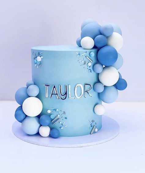 Its A Boy Cake, Christening Cake Designs, Baby Blue Cake, Blue Baby Shower Cake, Navy Cake, Cake Designs For Kids, Boys 1st Birthday Cake, Blue Birthday Cakes, Fondant Cakes Birthday