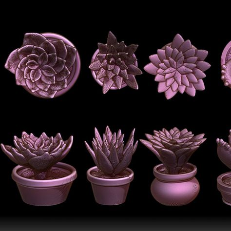 3D Printable Succulents and Pots by Don Whitaker 3d Tiskárna, Amazing Crafts, Stl Files, 3d Printable, Zbrush, 3d Printer, 3d Print, 3d Printed, Fun Crafts