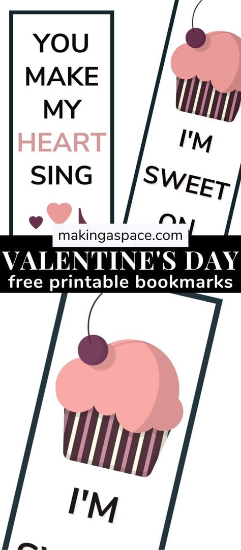 Free Printable Valentine's Day Bookmarks Valentine Bookmarks, Valentines Bookmarks, Free Printable Bookmarks, Bookmark Designs, Valentine's Day Crafts For Kids, Projects For Adults, Valentine Projects, Valentines Printables Free, Diy Valentine's Day