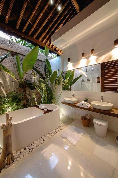 Canggu Villa, Bali Jungle, Bali Luxury Villas, Hotels In Bali, Bali Luxury, Bali Style Home, Modern Tropical House, Hotel Ideas, House Flippers