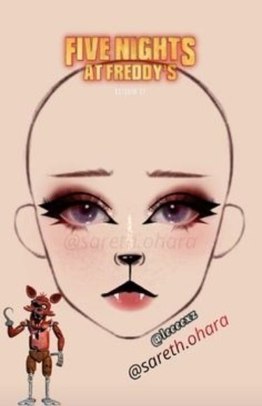 Foxy Makeup Look Fnaf, Female Foxy Fnaf Cosplay, Foxy Halloween Costume, Fnaf Foxy Outfit Ideas, Simple Fnaf Cosplay, Fnaf Inspired Nails, Fnaf Inspired Outfits Foxy, Chica Makeup Fnaf, Foxy Inspired Outfit