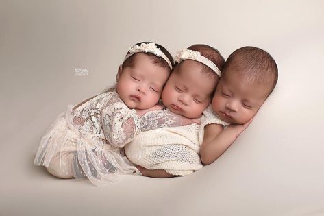 Image may contain: 3 people, baby Triplet Photography, Triplet Newborn, Cute Triplets, Triplets Photography, Newborn Twin Photos, Newborn Triplets, Tb Joshua, Doodle Bugs, Triplet Babies