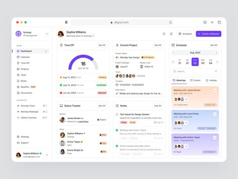 HR Management Dashboard - AlignUI Design System by Erşad Başbağ on Dribbble Project Management Dashboard, Ui Design Dashboard, Web Dashboard, Web Trends, Analytics Dashboard, Ui Design Website, Dashboard Ui, Hr Management, Dashboard Design