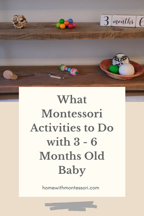 3 Months Montessori Activities, Montessori Shelf 6 Months, 3 Months Old Activities, Montessori Activities 4 Months, Montessori Activities For 3 Month Old, Montessori 4 Month Old Activities, Infant Montessori Toys, Reggio Inspired Infant Activities, Diy Sensory Toys For 3 Month Old