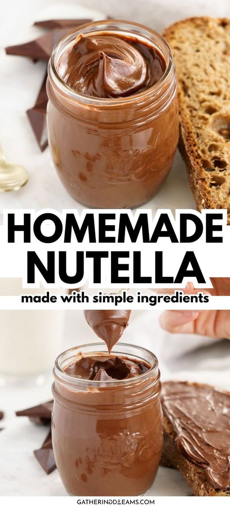 homemade nutella Basic Meal Prep, Nutella Vegan, Snack Ideas For Adults, Homemade Nutella Recipes, Nutella Snacks, Nutella Recipe, Nutella Recipes Easy, Healthy Snacks On The Go, Healthy Nutella