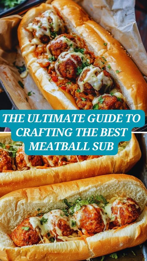 Get ready to make the best meatball sub at home with our ultimate recipe! 🥖🍅 This mouthwatering sandwich is packed with homemade meatballs, draped in a savory marinara sauce, and topped with gooey melted cheese, all inside a toasty hoagie roll. Perfect for a comforting meal that the whole family will love. Follow our easy steps to create a sub that's bursting with flavor and perfect for any meal of the day! Homemade Meatballs For Subs, Meatball Hoagie Recipes, Meatball Subs Recipes, Homemade Meatball Subs, Meatballs Homemade, Meatball Hoagie, Meatball Sandwich Recipes, Meatball Sub Sandwiches, Hoagie Sandwiches