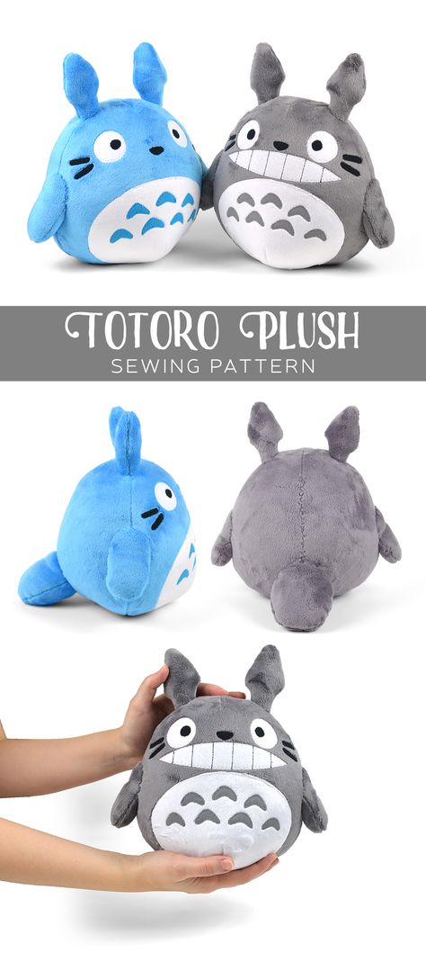 Hey everyone! It only seemed like a matter of time before this guy made another appearance, right? It’s probably the most highly requested plush character I get, and I’ve done so many other Ghibli … Totoro Diy, Sewing Animals, Totoro Plush, Sewing Projects Free, Plushie Patterns, Sewing Stuffed Animals, Trendy Sewing, Plush Pattern, Sewing Dolls