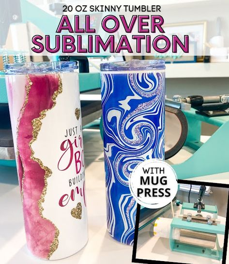 How To Wrap Tumbler Cups, 20 Oz Tumbler Sublimation Designs, Cricut Projects Easy, Silhouette School Blog, Sublimation Gifts, Sublimation Ideas Projects Inspiration, Silhouette School, Silhouette Cameo Tutorials, Silhouette Tutorials