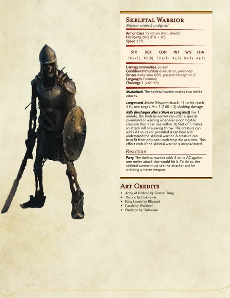 DnD 5e Homebrew Dnd Dark Souls Homebrew, Dnd Low Cr Monsters, Easy Dnd Monsters, Dnd Enemies Low Level, Dnd Construct Monster, 5e Undead, Skeletal Warrior, Necromancer Dnd, Dnd Necromancer