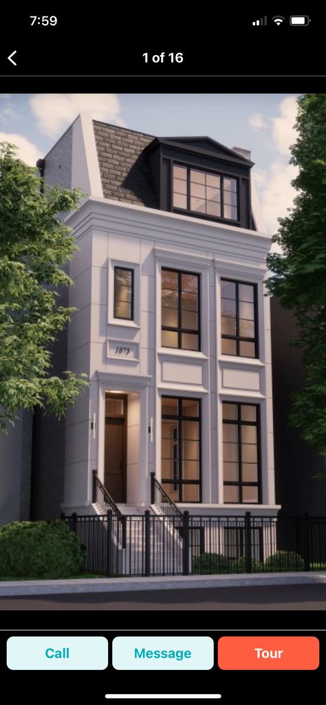 Modern Townhouse Bloxburg, Bloxburg Paris House, Bloxburg Townhouse Exterior, Bloxburg Loft Exterior, Bloxburg Nyc Apartment Interior, New York Penthouse Exterior, Bloxburg Paris Apartment, Loft Apartment Bloxburg, Bloxburg City House