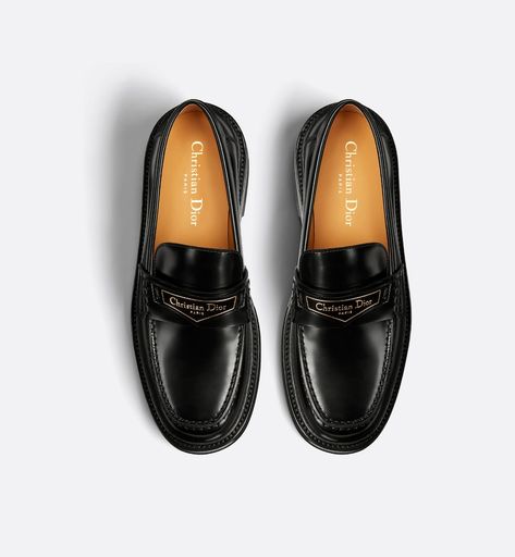 Dior Boy Loafer Black Brushed Calfskin | DIOR Christian Dior Loafers, Boys Loafers, Denim Swimsuit, Christian Dior Paris, Dior Star, Dior Paris, Icon Shoes, Ballerina Pumps, Dior Book Tote