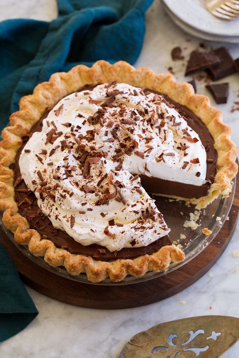 Chocolate Cream Pie Silk Pie Recipe, Chocolate Cream Pie Recipe, French Silk Pie, Silk Pie, Cake Mug, Chocolate Cream Pie, Cream Pie Recipes, Chocolate Pie, French Silk