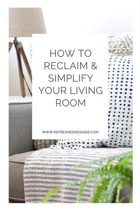 How to reclaim and simplify your living room in 5 easy steps Uncluttered Living Room, Ikea Floor Lamp, Simplified Living, Hotel Cleaning, Ikea Living Room, Home Simple, Simple Living Room, Built In Bookcase, Natural Fiber Rugs