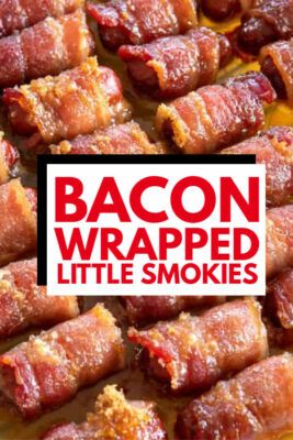 Bacon Smokies, Wrapped Smokies, Little Smokies Recipes, Smokies Recipe, Bacon Wrapped Smokies, Tailgating Food, Little Smokies, Delicious Sides, Fall Appetizers