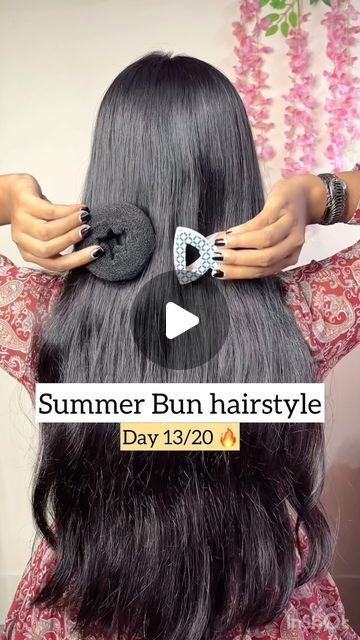 Quick Bun Hairstyles, Easy Bun Tutorial, Diy Hair Bun, Indian Bun Hairstyles, Long Hair Diy, Donut Bun Hairstyles, Easy Bun Hairstyles For Long Hair, Hair Donut, Saree Hairstyles