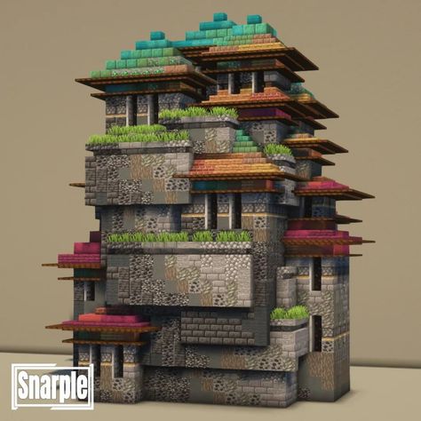 Minecraft Dripstone Builds, Minecraft Builds With Copper, Tower Design Minecraft, Minecraft Texturing, Minecraft Graffiti, Minecraft Steampunk, Minecraft Structures, Minecraft House Plans, Bangunan Minecraft