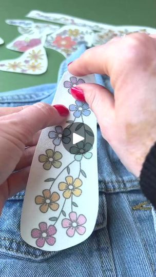 378K views · 3K reactions | (Sold out) I’ve created some new stick and sew designs, some pretty colour versions. I hope you love them 😊 . . #sustainableclothing  #handmadestyle  #embroideryinstaguild  #dmcembroid | Vickey Holyna | Vickey Holyna · Original audio Hand Embroidery Flowers Tutorial, Embroidery Flowers Tutorial, Diy Embroidery Kit, Embroidery Tools, Embroidery Stitches Tutorial, Hand Embroidery Projects, Hand Embroidery Flowers, Hand Embroidery Stitches, Embroidery Craft