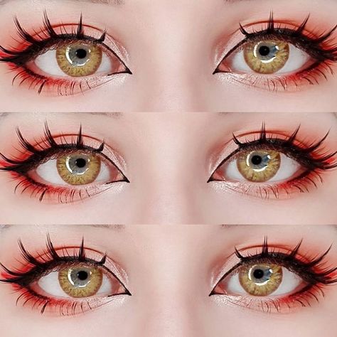 Toga Makeup Eye, Anime Eye Lashes Tutorial, Hu Tao Eye Makeup, Mysterious Eye Makeup, Zhongli Eye Makeup, Cosplay Makeup Eyes, Lumine Makeup, Manga Eyes Makeup, Makeup Ideas Cosplay