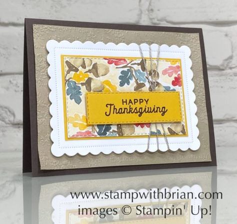 Happy Thanksgiving Cards, Happy Thanksgiving Images, Fall Greeting Cards, Thanksgiving Images, Nature Card, Tree Cards, Designer Series Paper, Card Kits, Thanksgiving Cards