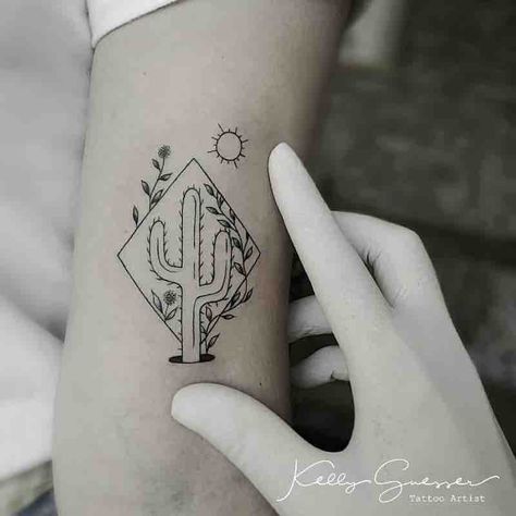 The Best Cactus Tattoos Cactus Tattoos, Desert Tattoo, Arizona Tattoo, Vegas Tattoo, 16 Tattoo, Cactus Tattoo, Compass Tattoo Design, Western Tattoos, Modern Tattoos