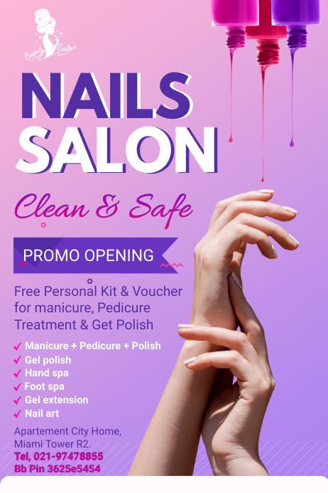 Salon Advertising Ideas, Nails Business, Salon Promotions, Beauty Nail Salon, Promotion Ideas, Home Nail Salon, Business Poster, Art Promotion, Popular Nail Designs