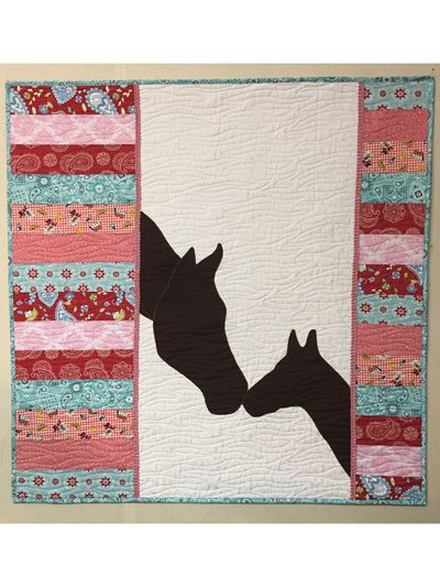 Mare and Foal Quilt Pattern Cowboy Quilt, Mare And Foal, Wall Quilt Patterns, Horse Quilt, Baby Quilt Pattern, Childrens Quilts, Applique Quilting, Animal Quilts, Horse Pattern