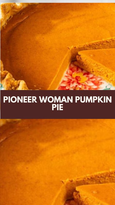 This easy Pioneer Woman Pumpkin Pie is a creamy and comforting dessert perfect for fall. Made with simple, common ingredients, it’s quick to prepare and delightful to serve at gatherings. The rich pumpkin filling and flaky crust create a delicious treat that everyone will love. Enjoy it warm with a dollop of whipped cream! Pumpkin Pie Ree Drummond, Pioneer Woman Pumpkin Pie Recipe, Pumpkin Pie Spice Recipe Pioneer Woman, 9 Inch Pumpkin Pie Recipe, Pumpkin Pie With Puff Pastry Crust, Pumpkin Pie Made With Heavy Cream, Pioneer Woman Pie Recipes, Easy Delicious Pumpkin Pie, Pumpkin Pie Recipe Pioneer Woman