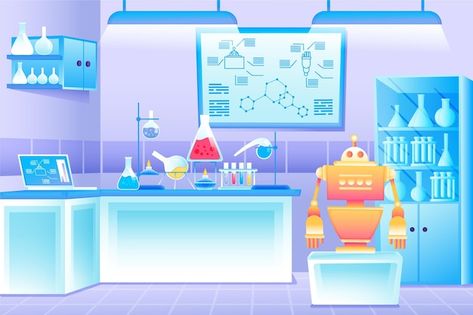 Cartoon Laboratory, Cryogenic Capsule, Futuristic Laboratory, Gacha Background, Room Illustration, Science Equipment, Chemistry Classroom, Technology Lab, Glass Flask