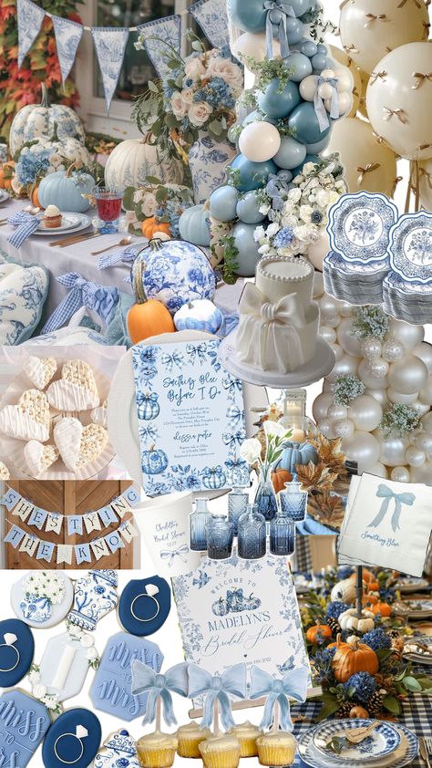 Wedding 2025, Bridal Shower Theme, Something Blue, Fall Pumpkins, Chinoiserie, Fall Wedding, Bridal Shower, Shower, Blue